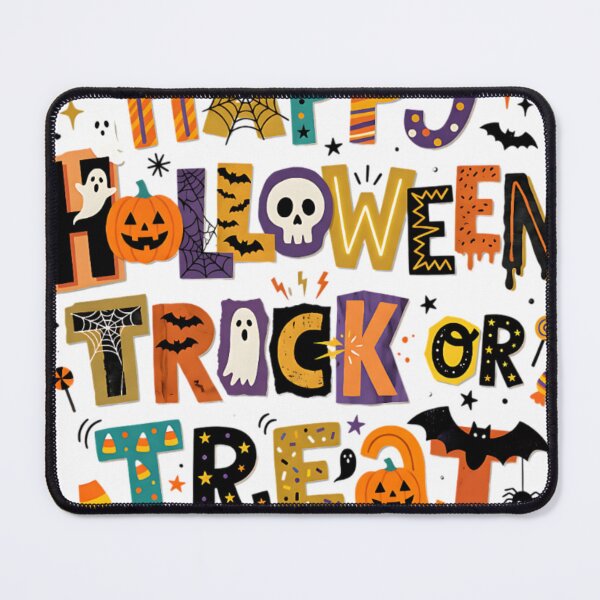 Item preview, Happy Halloween Trick or Treat – Spooky Collage Typography designed and sold by Tafa_Design.