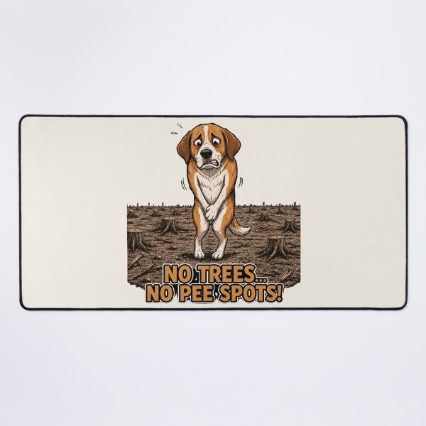 Item preview, No Trees... No Pee Spots! Funny Dog Environmental Humor designed and sold by Alpine-Ink.