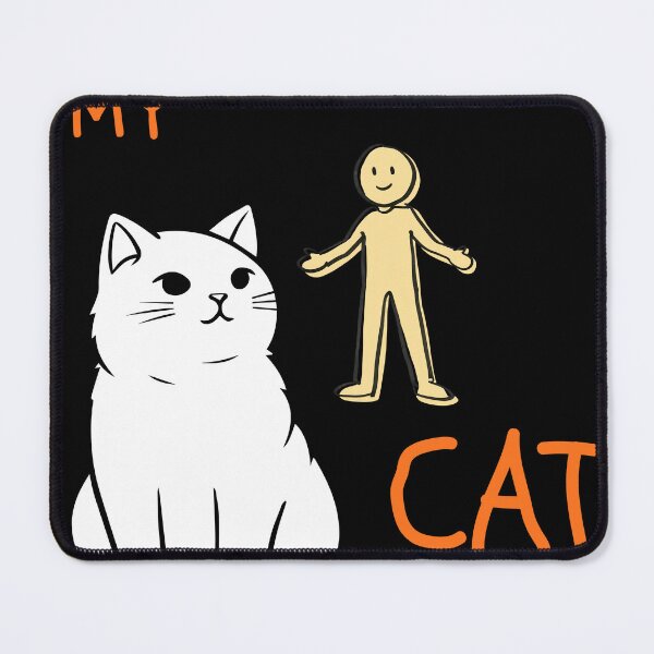 Item preview, Funny Giant Cat Smaller Human Illustration Artwork designed and sold by tunio_fashions.