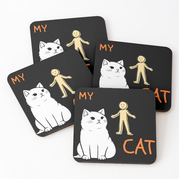 Item preview, Funny Giant Cat Smaller Human Illustration Artwork designed and sold by tunio_fashions.