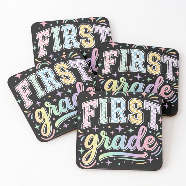 Item preview, Back to School Checkered First Grade Team Teacher Students designed and sold by viectory.