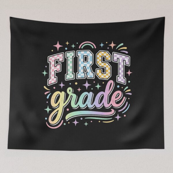 Item preview, Back to School Checkered First Grade Team Teacher Students designed and sold by viectory.