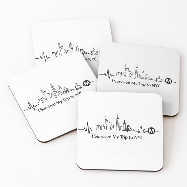 Item preview, NYC Heartbeat Skyline New York City EKG Pulse Line Art designed and sold by teemix.