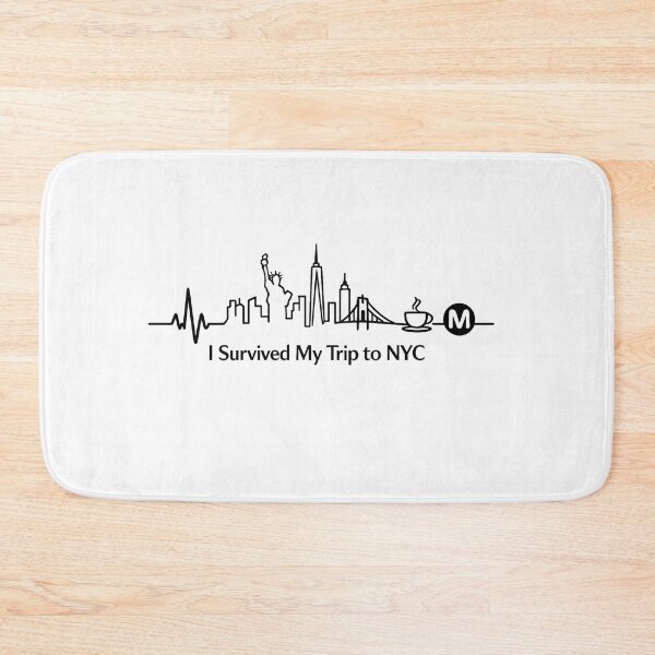 Item preview, NYC Heartbeat Skyline New York City EKG Pulse Line Art designed and sold by teemix.