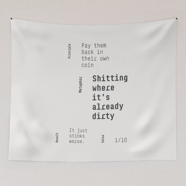 Item preview, Crisis Of Meaning Pay Them Back Typography Poster designed and sold by drTerrens.