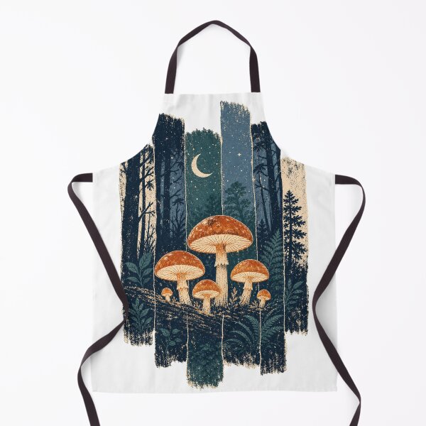Item preview, Glowing Mushrooms on the Night Forest Floor Witchcore Art designed and sold by VisualArtsOasis.