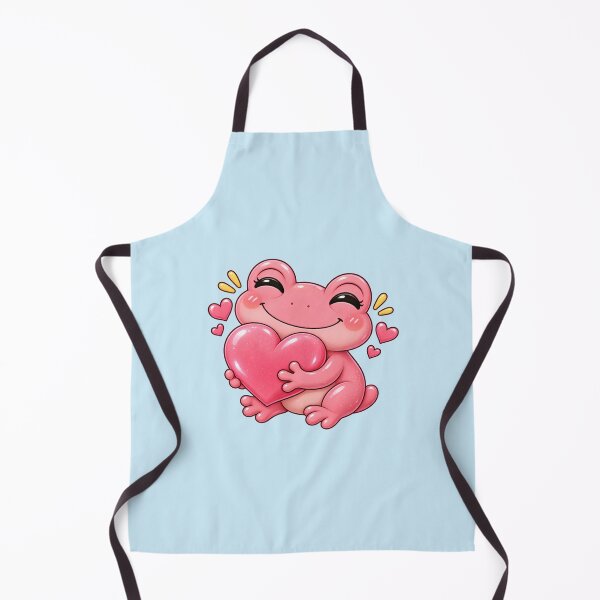 Item preview, Pink Frog Hugging Heart – Cute Kawaii Love Sticker designed and sold by StickyDelights.