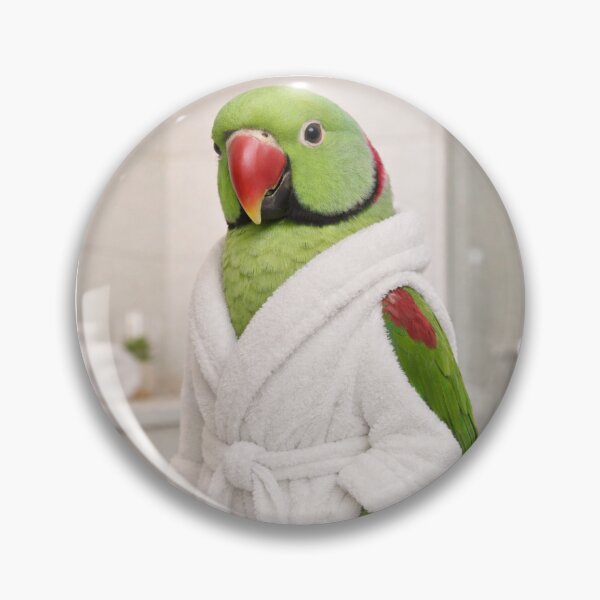 Item preview, Snug Bathrobe Alexandrine Parakeet designed and sold by Sillytoe.