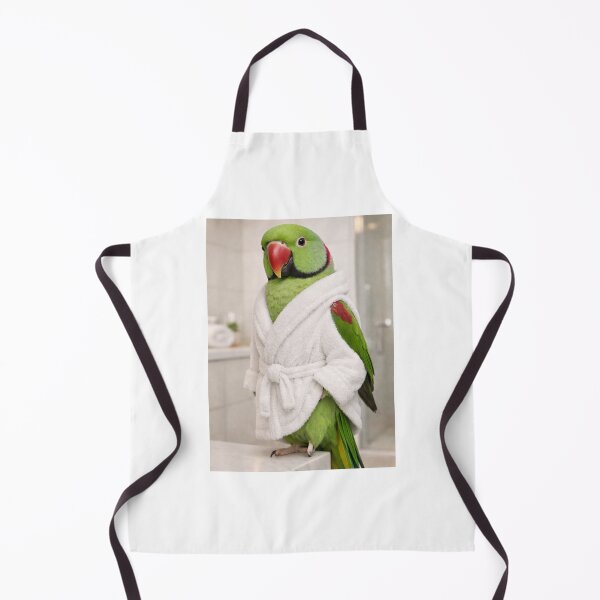 Item preview, Snug Bathrobe Alexandrine Parakeet designed and sold by Sillytoe.