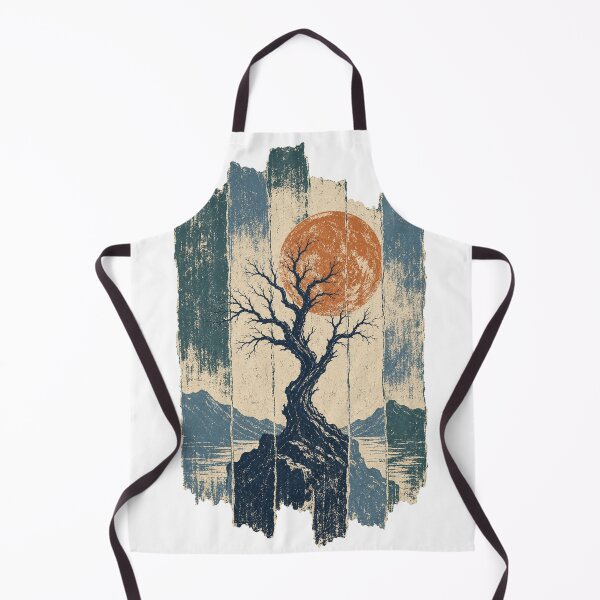 Item preview, Lone Twisted Tree under the Full Moon Witchy Occult Art designed and sold by VisualArtsOasis.