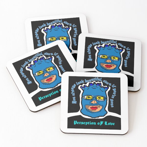 Item preview, Blue balaclava mask with quote graphic designed and sold by DeanRoseArt.