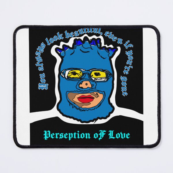 Item preview, Blue balaclava mask with quote graphic designed and sold by DeanRoseArt.