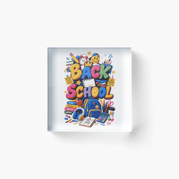 Item preview, Back to School | Colorful 3D School Supplies Student Design designed and sold by Sunday.Supply.