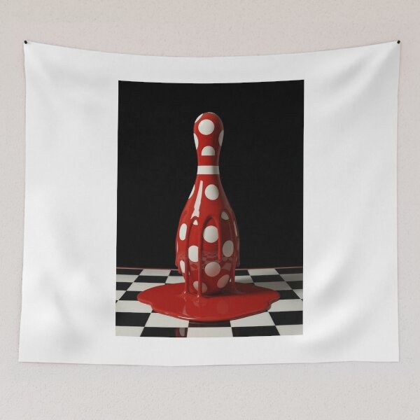 Item preview, Dripping Bowling Pin Polka Dot Pop Art designed and sold by YourColorsWall.