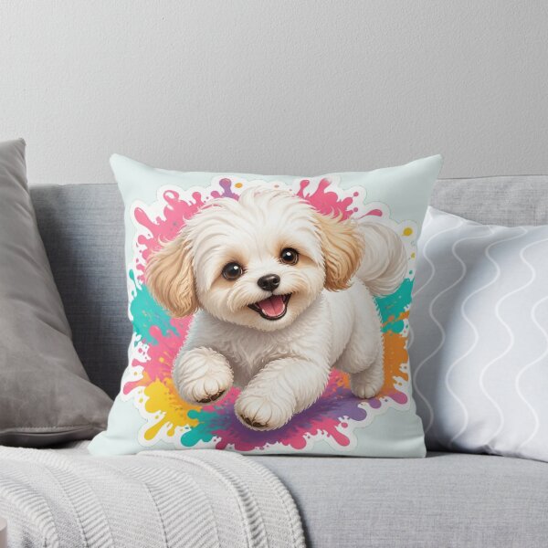 Item preview, Maltipoo Puppy Splash Art – Cute Dog Illustration designed and sold by The Digital Compass.