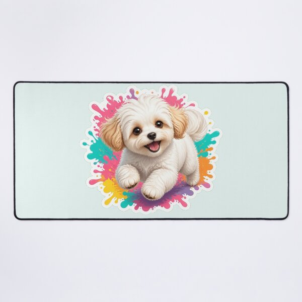 Item preview, Maltipoo Puppy Splash Art – Cute Dog Illustration designed and sold by The Digital Compass.