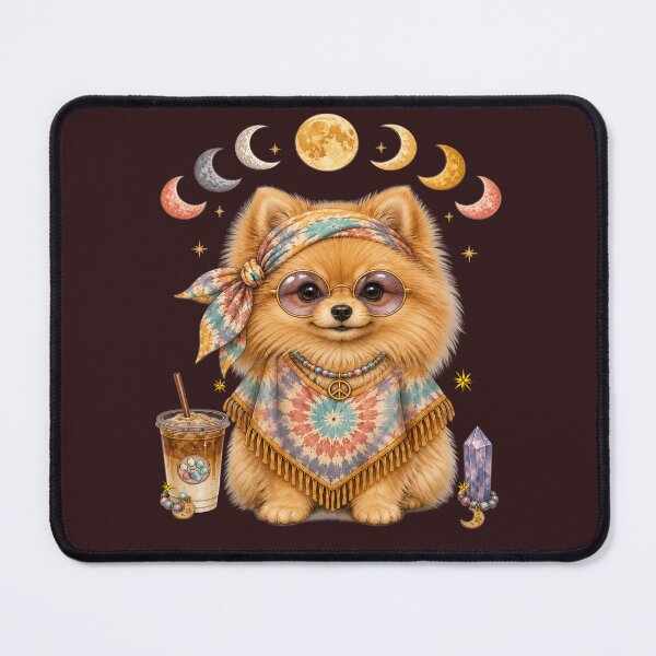 Item preview, Cute Hippie Pomeranian Dog Boho Celestial Art designed and sold by Cute & Sassy Custom Gifting Boutiques.