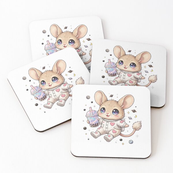 Item preview, Boba Galaxy Jerboa Astronaut - Kawaii Desert Mouse Space designed and sold by PrettyCrypt.