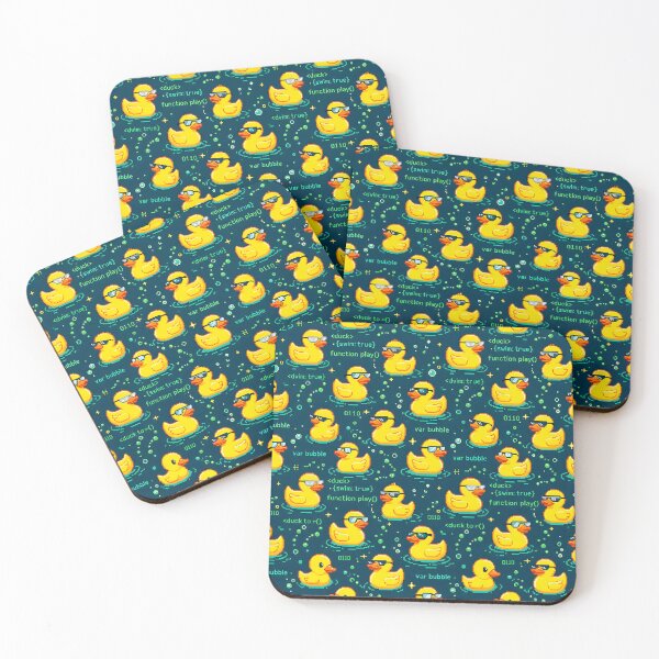 Item preview, Debugging Rubber Duck Shower Curtain Pattern designed and sold by ThirdShiftLab.