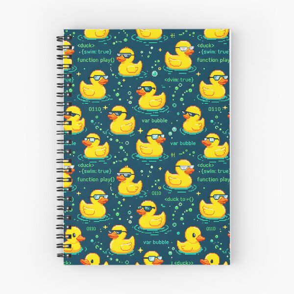 Item preview, Debugging Rubber Duck Shower Curtain Pattern designed and sold by ThirdShiftLab.