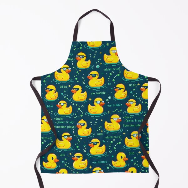 Item preview, Debugging Rubber Duck Shower Curtain Pattern designed and sold by ThirdShiftLab.