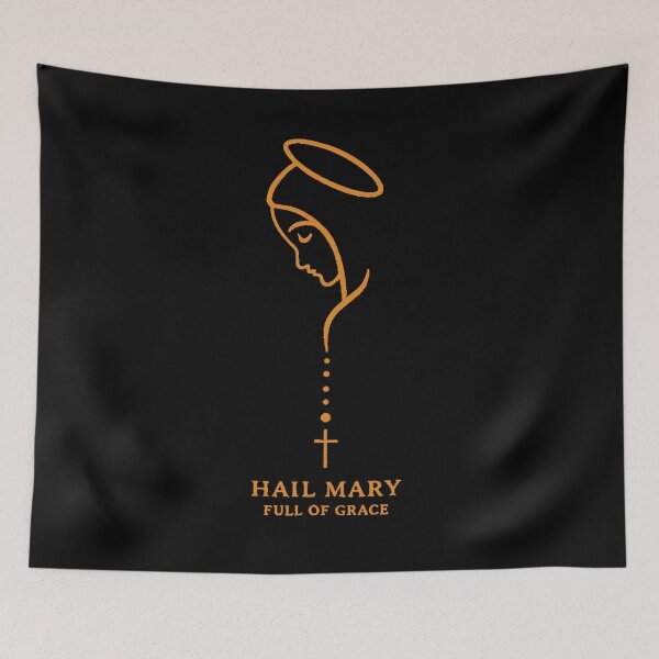 Item preview, Hail Mary Full Of Grace Catholic Blessed Mother Christian designed and sold by MakmurMpxgo.