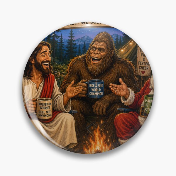Item preview, Support Group Retreat For Bigfoot Santa Claus and Jesus designed and sold by DazzleKitty.