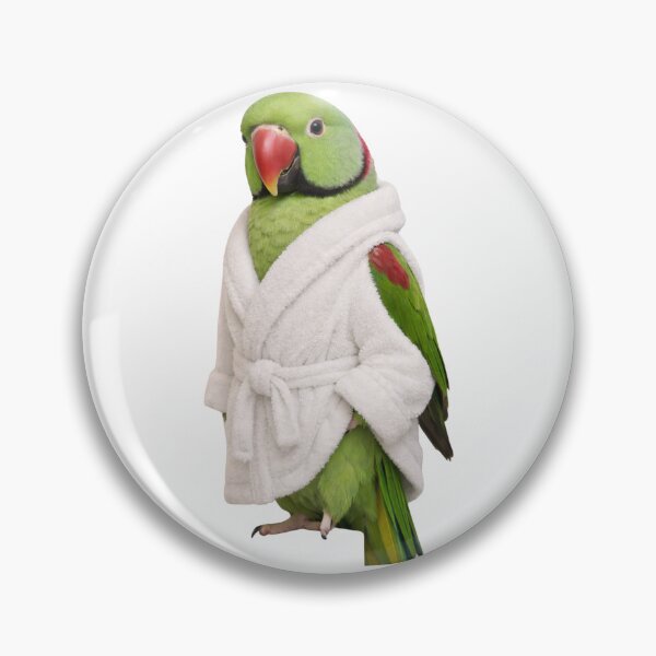 Item preview, Plush Bathrobe Alexandrine Parakeet designed and sold by Sillytoe.