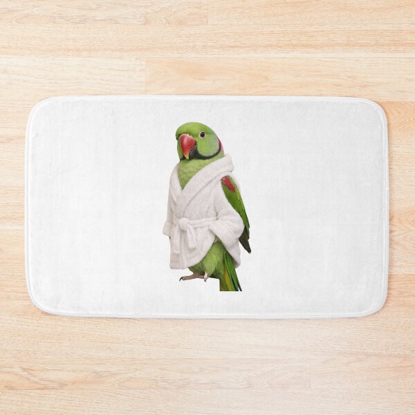 Item preview, Plush Bathrobe Alexandrine Parakeet designed and sold by Sillytoe.