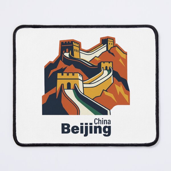 Item preview, Beijing Great Wall Bold Retro Graphic Poster designed and sold by Inkworksbyshery.
