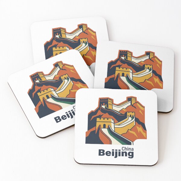 Item preview, Beijing Great Wall Bold Retro Graphic Poster designed and sold by Inkworksbyshery.