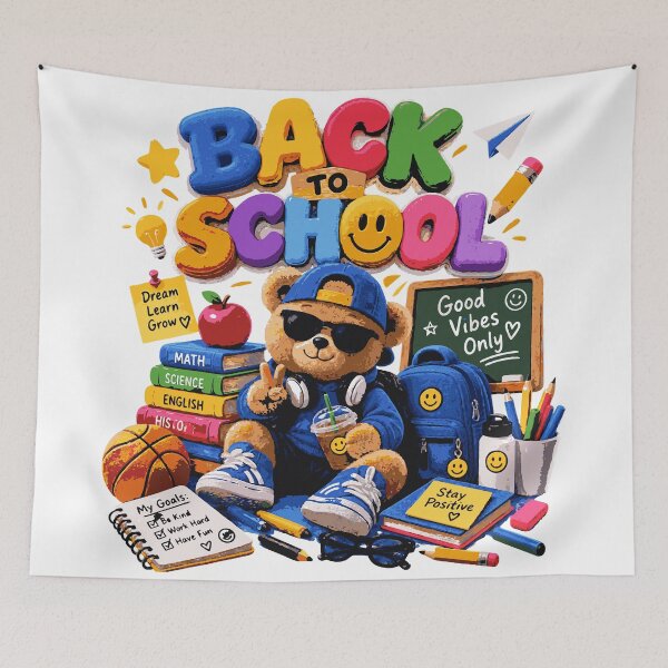 Item preview, Back to School Teddy Bear | Cute 3D School Student Design designed and sold by Sunday.Supply.