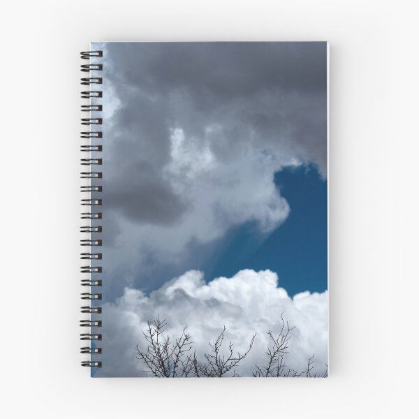 Item preview, Bare treetops silhouetted against massive cumulus clouds with trails designed and sold by lisavonbiela.