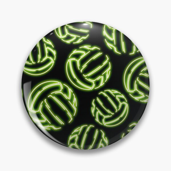Item preview, Chartreuse neon glow sketched line art volleyballs designed and sold by katzdzynes.
