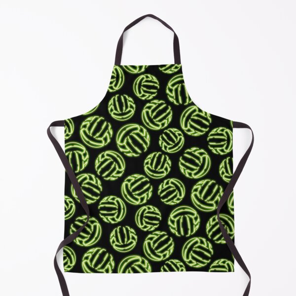 Item preview, Chartreuse neon glow sketched line art volleyballs designed and sold by katzdzynes.