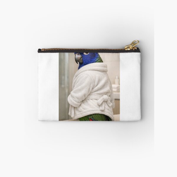 Item preview, Cozy Bathrobe Blue-Headed Pionus Parrot designed and sold by Sillytoe.