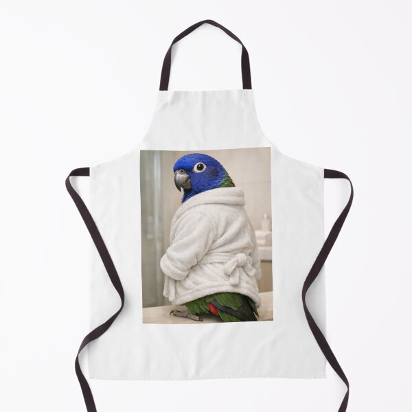 Item preview, Cozy Bathrobe Blue-Headed Pionus Parrot designed and sold by Sillytoe.
