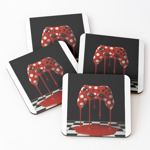 Item preview, Dripping Game Controller Polka Dot Pop Art designed and sold by YourColorsWall.