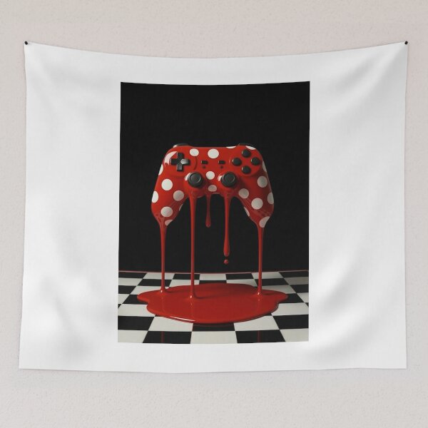 Item preview, Dripping Game Controller Polka Dot Pop Art designed and sold by YourColorsWall.