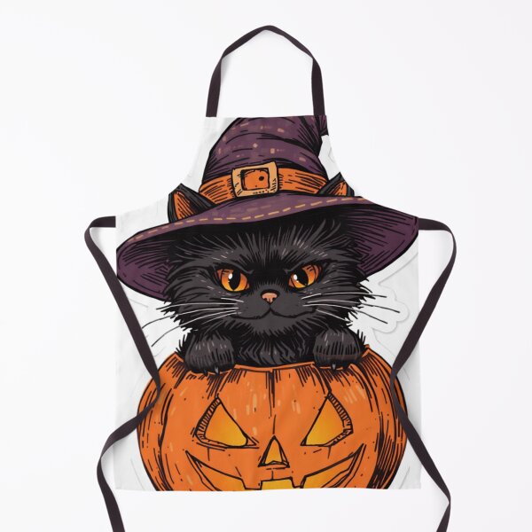 Item preview, Retro Halloween Pumpkin Black Cat designed and sold by luxedigitalnest.