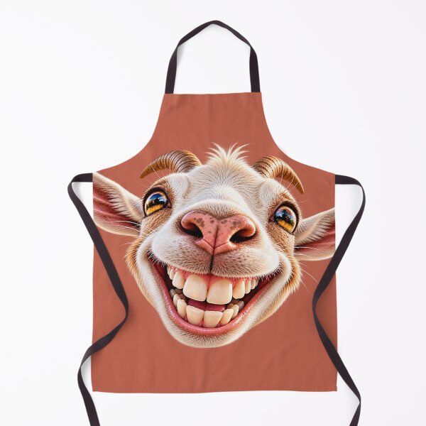 Item preview, Goofy Grinning Goat – Funny Big Smile Goat Meme Sticker designed and sold by StickyDelights.