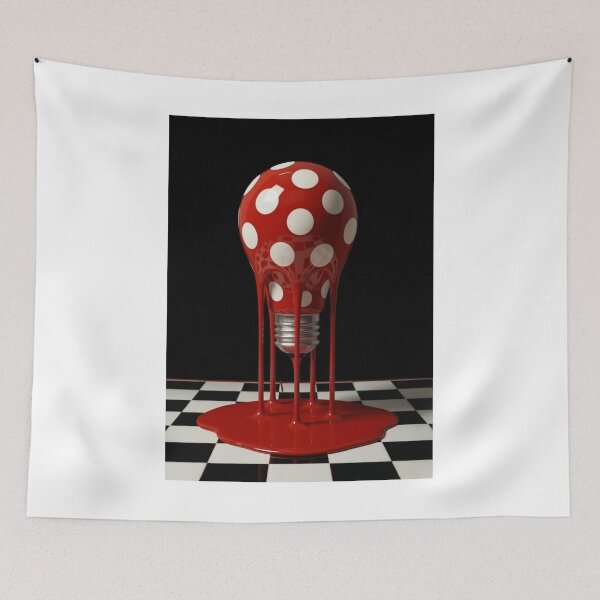 Item preview, Dripping Light Bulb Polka Dot Pop Art designed and sold by YourColorsWall.