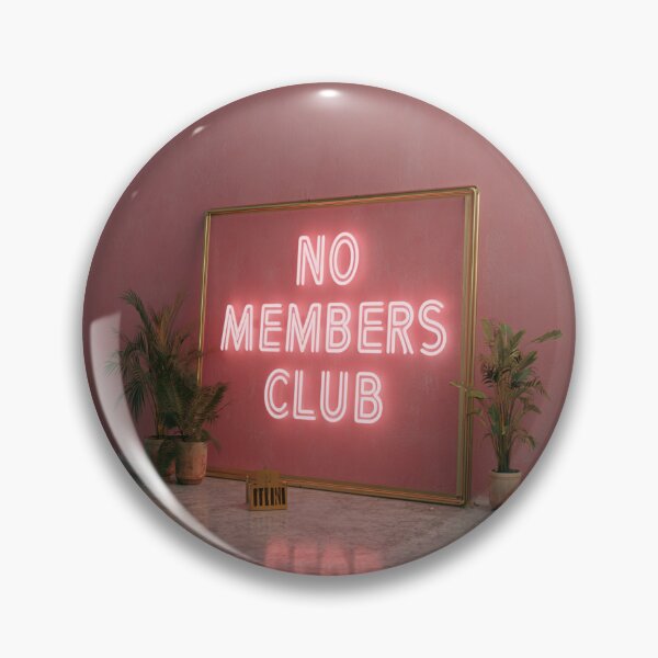 Item preview, No Members Club Pink Wall Art Painting Frame designed and sold by RichardRags.