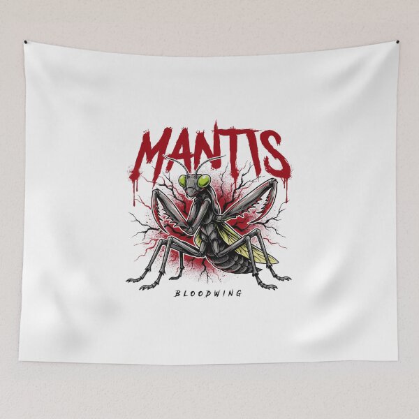 Item preview, Mantis Bloodwing Praying Insect Blood Splatter Graphic designed and sold by Enea Kelo.