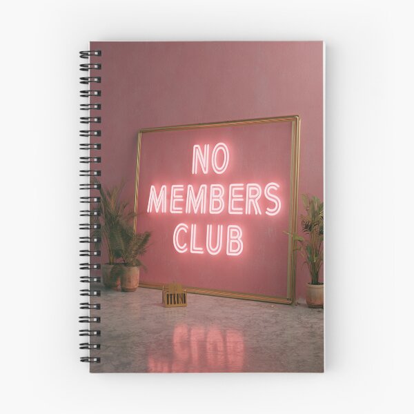 Item preview, No Members Club Pink Wall Art Painting Frame designed and sold by RichardRags.