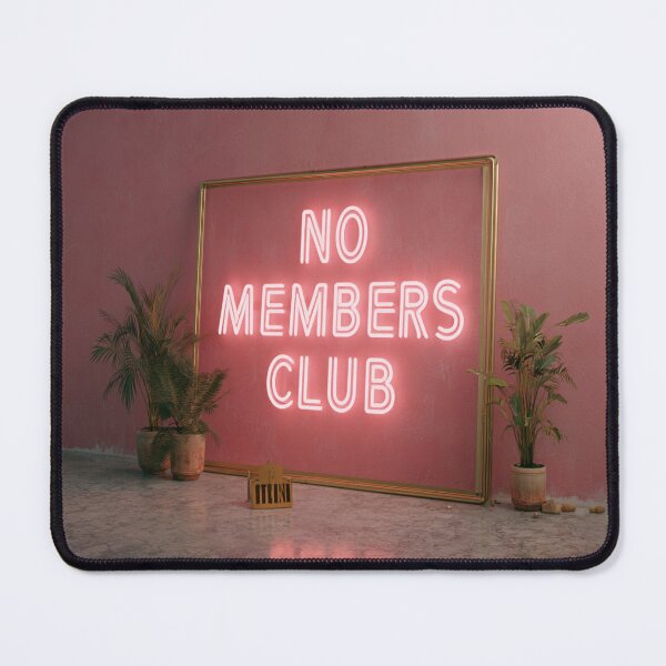 Item preview, No Members Club Pink Wall Art Painting Frame designed and sold by RichardRags.
