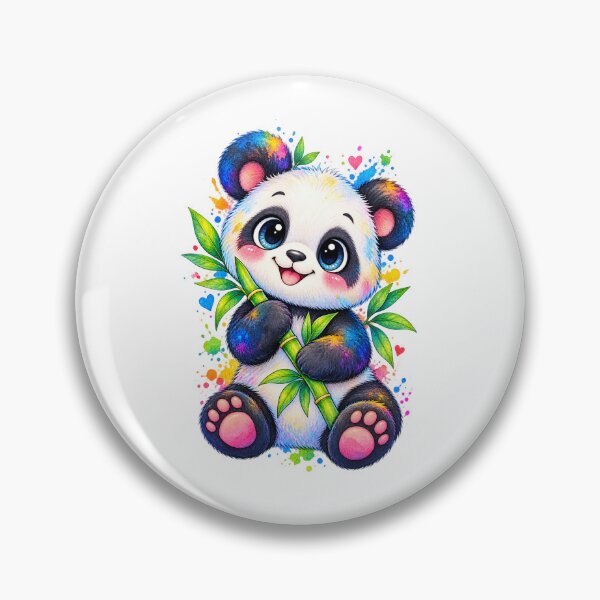 Item preview, Cute panda watercolor style colorful illustration  designed and sold by lafataviola.
