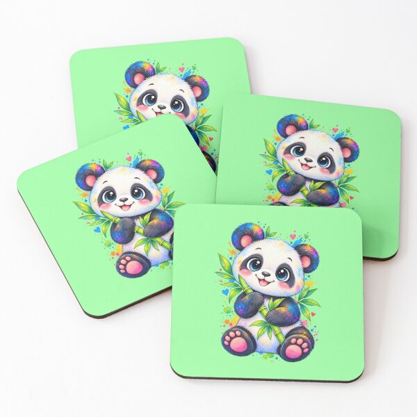 Item preview, Cute panda watercolor style colorful illustration  designed and sold by lafataviola.
