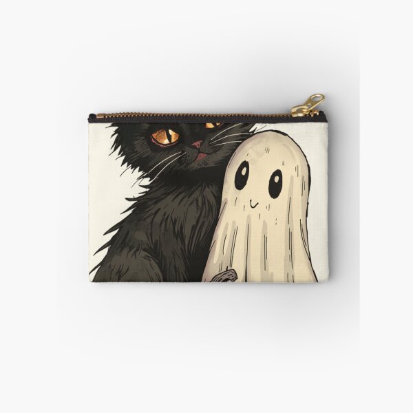 Item preview, Friendly Ghost Retro Black Cat designed and sold by luxedigitalnest.