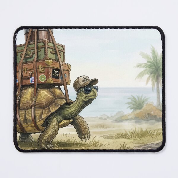 Item preview, Go Slow Turtle – Funny Watercolor Travel Tortoise - b designed and sold by chriswo-design.